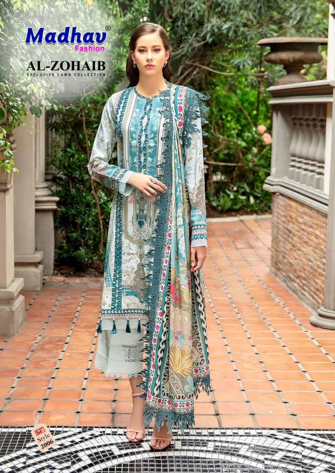 Al Zohaib Vol 2 By Madhav Printed Lawn Cotton Pakistani Dress Material Wholesale Price In Surat
